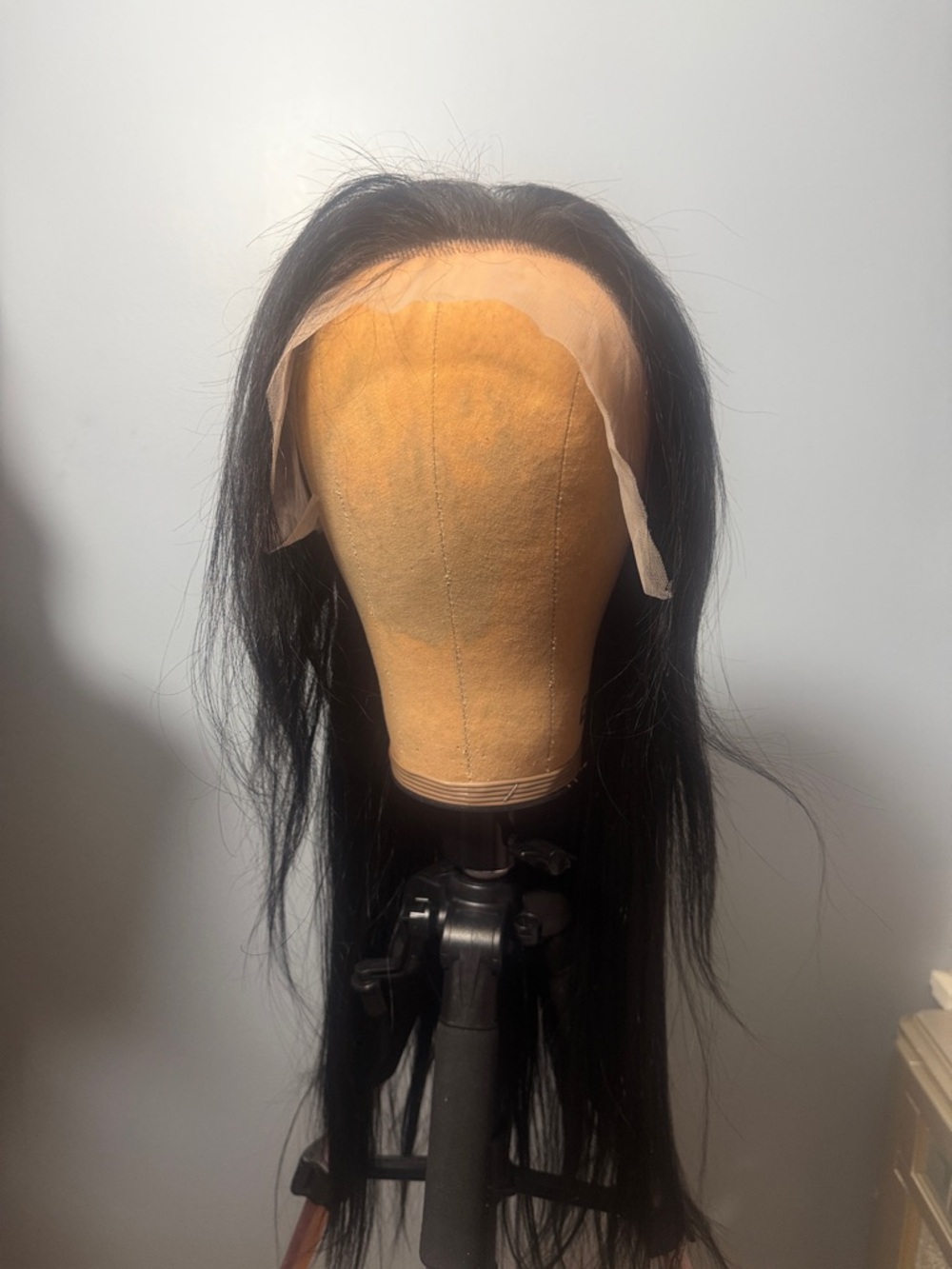 Black Lace Front Human Hair Wig - Natural Straight